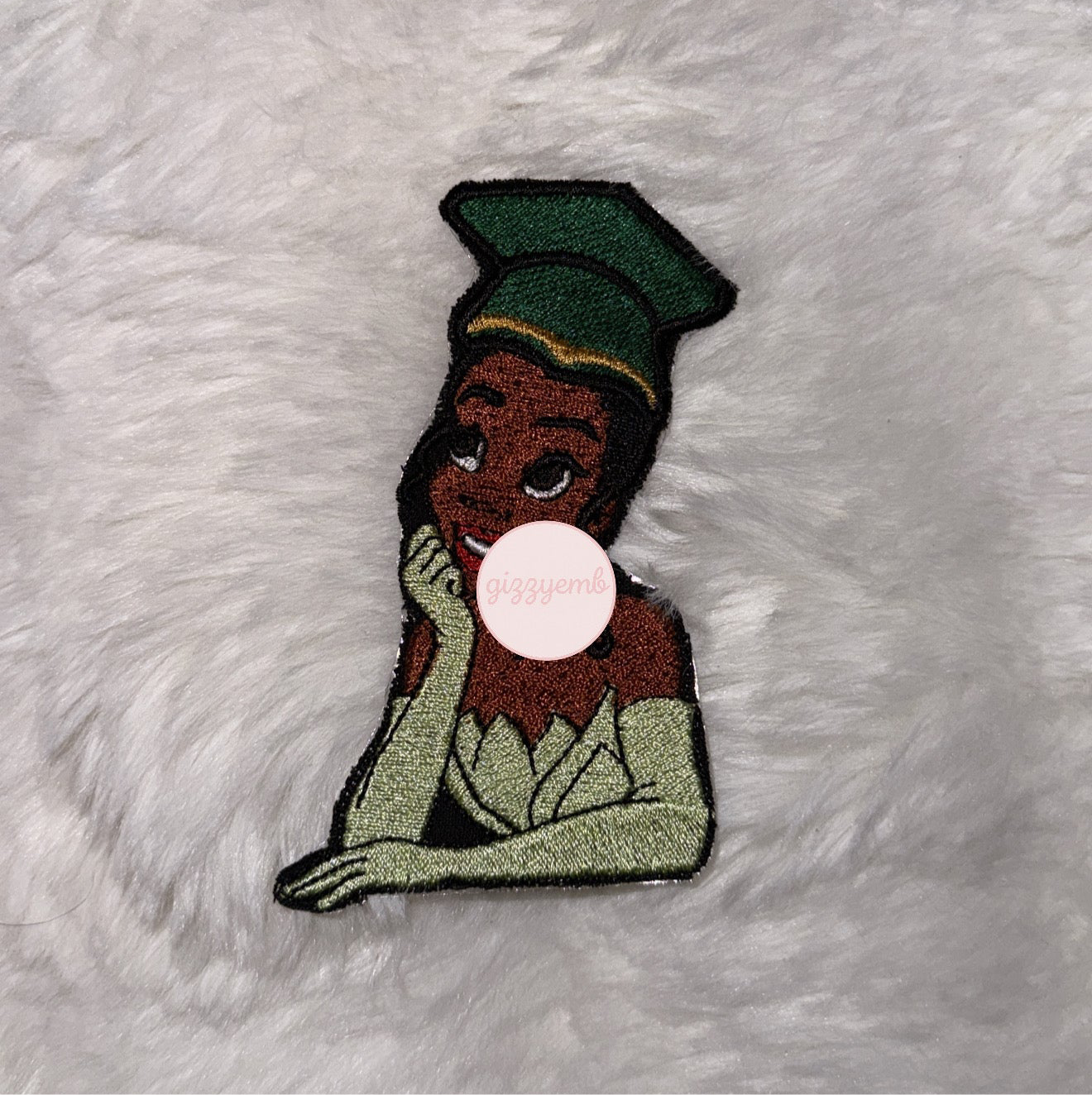 princess graduation embroidered iron on patch