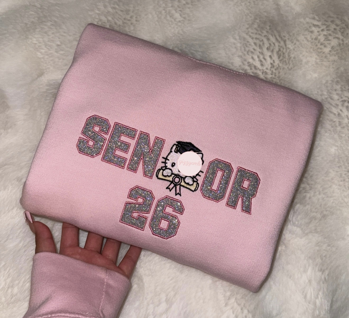 kitty senior 26 embroidered t shirt/crewneck/hoodie