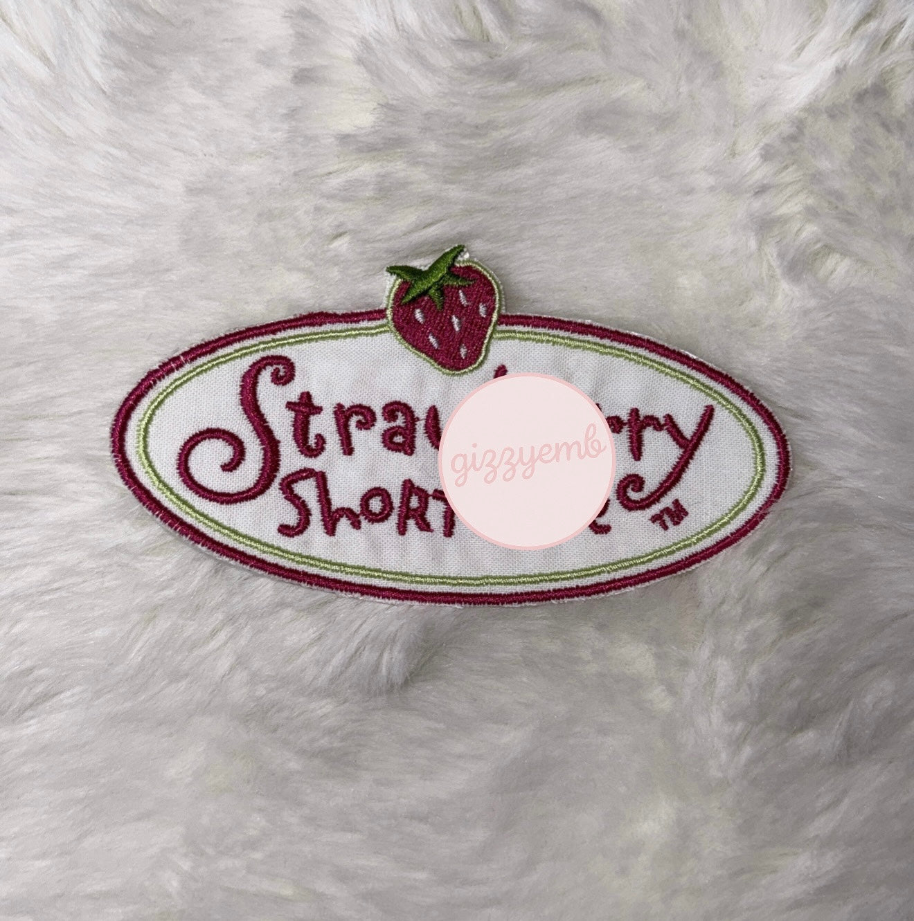 strawberry sign embroidered iron on patch