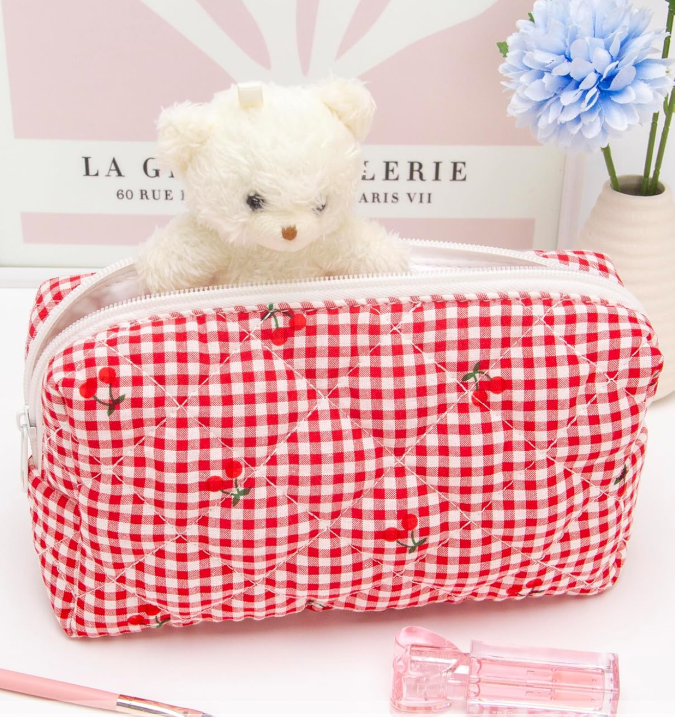 cherry cosmetic/toiletry bag