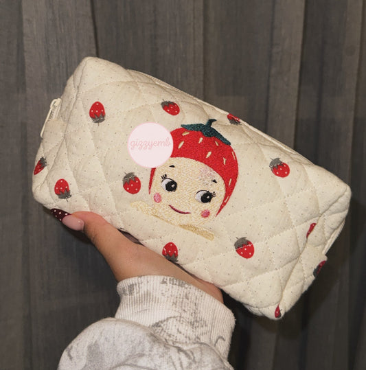 strawberry cosmetic/toiletry bag