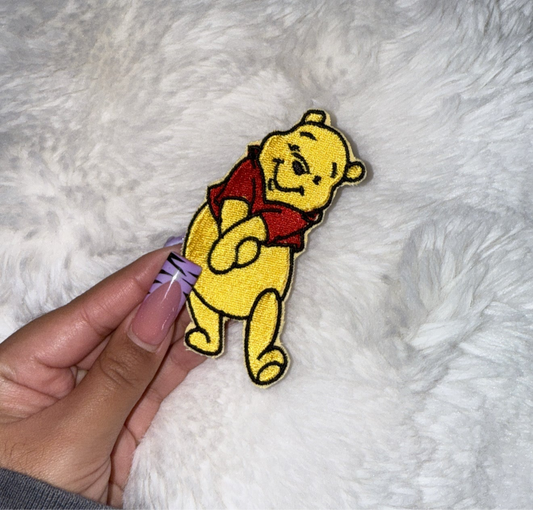 pooh embroidered iron on patch