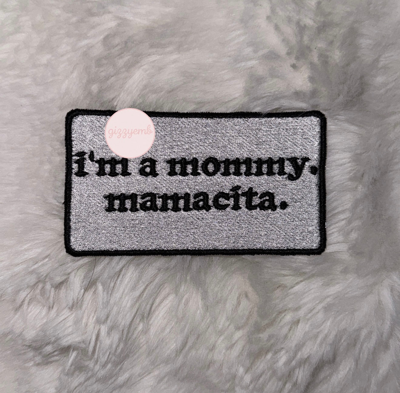 mommy mamacita embroidered iron on patch