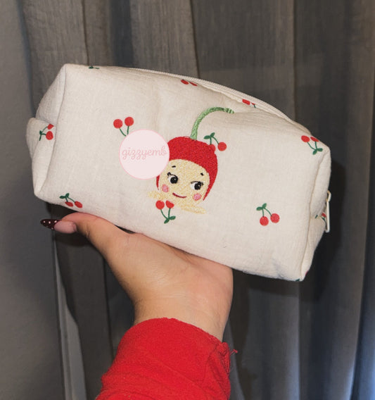 cherry cosmetic/toiletry bag