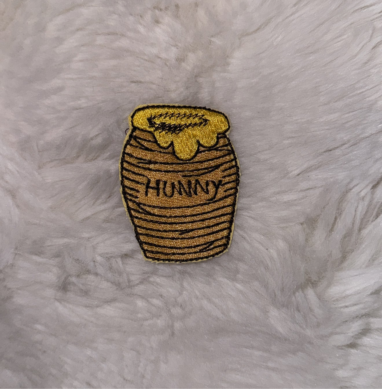 hunny embroidered iron on patch