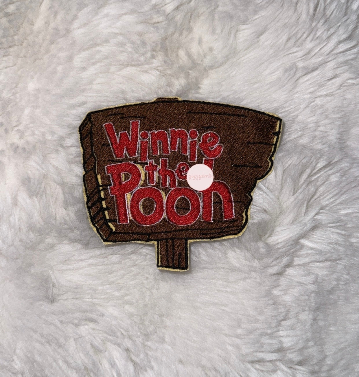 pooh sign embroidered iron on patch