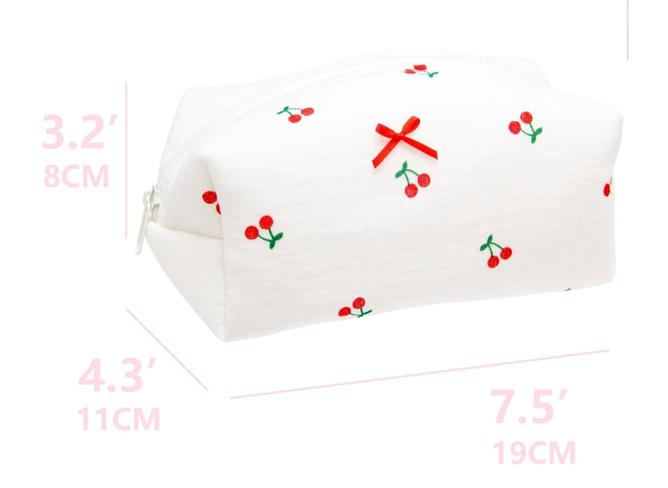 cherry cosmetic/toiletry bag
