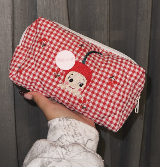 cherry cosmetic/toiletry bag