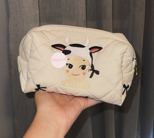 cow cosmetic/toiletry bag