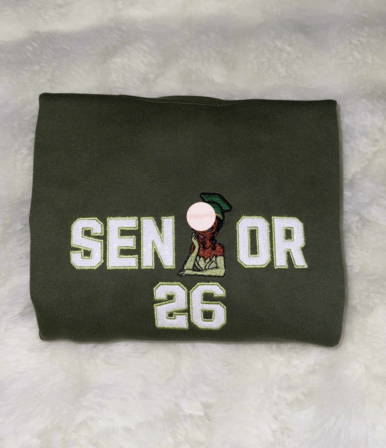 princess senior 26 embroidered t shirt/crewneck/hoodie
