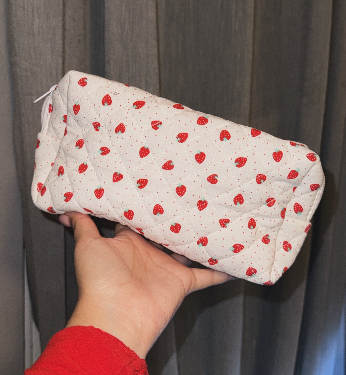 strawberry cosmetic/toiletry bag