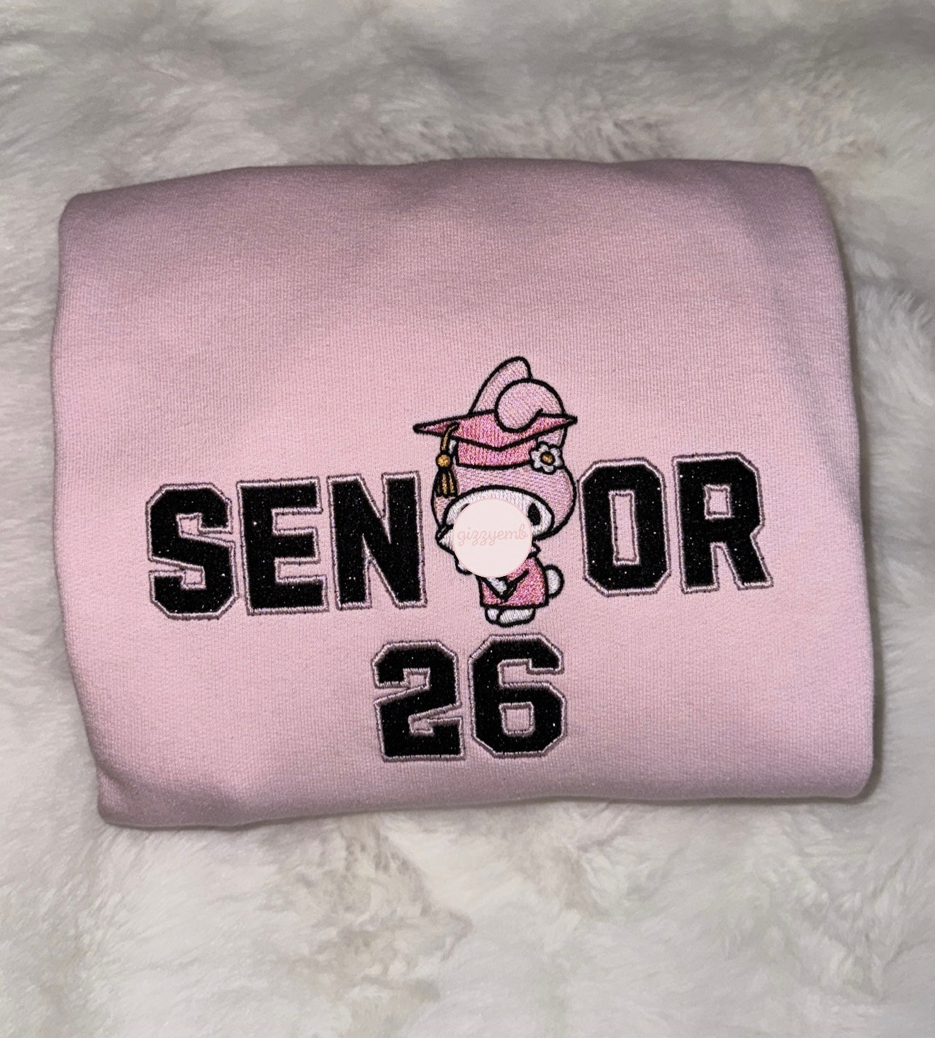 kitty friend senior 26 embroidered t shirt/crewneck/hoodie