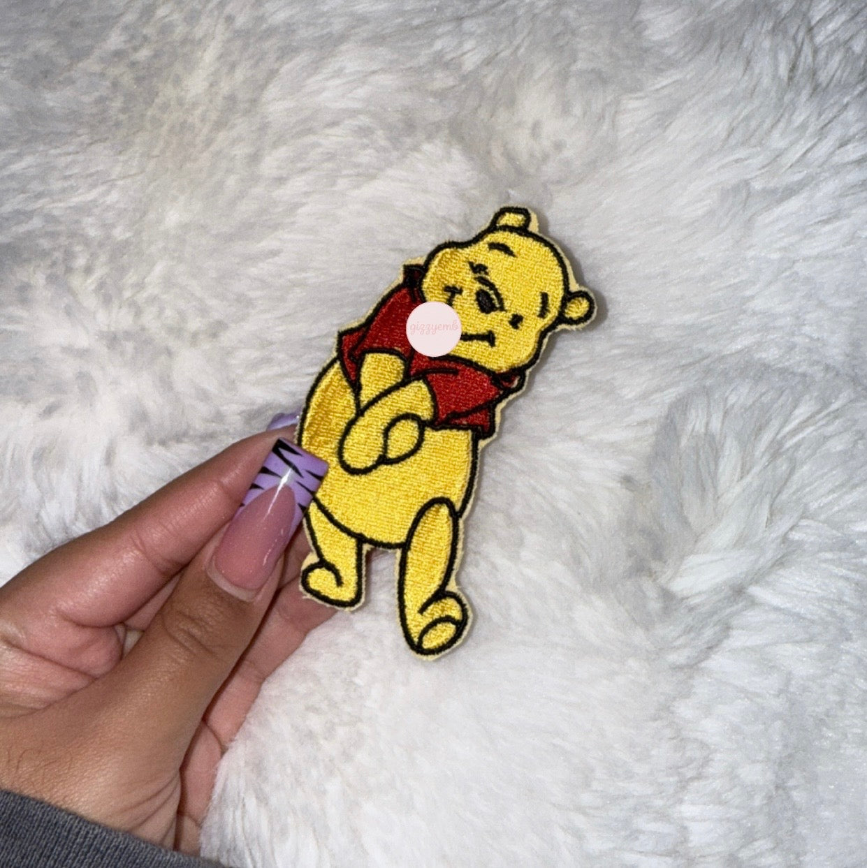 pooh embroidered iron on patch