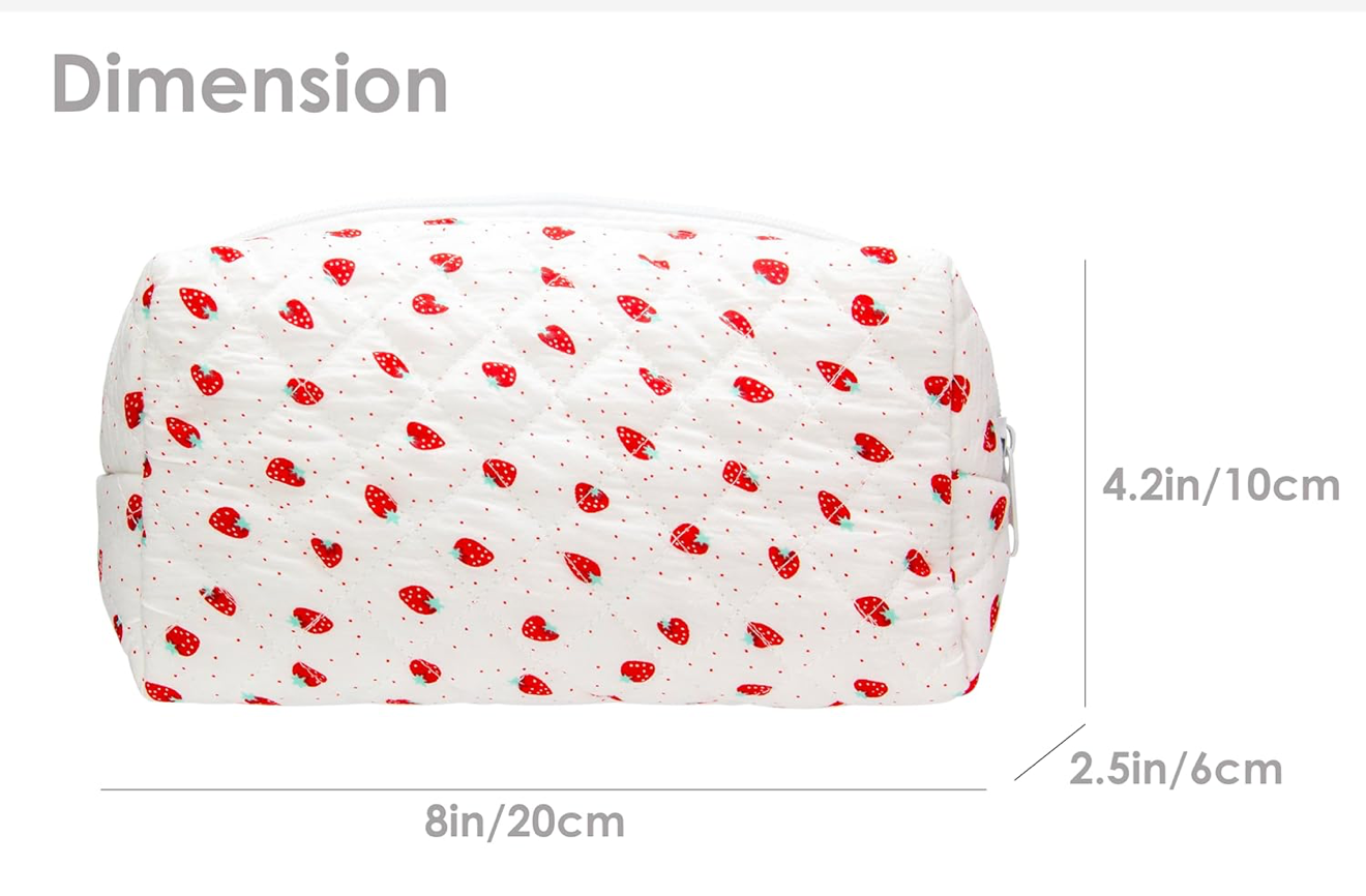 strawberry cosmetic/toiletry bag