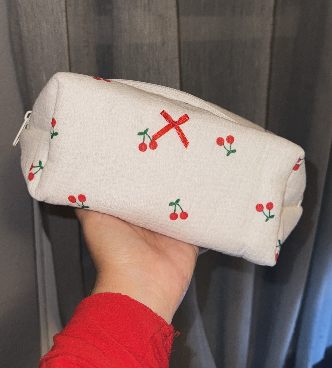 cherry cosmetic/toiletry bag