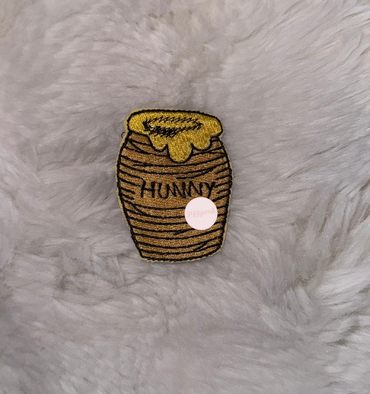 hunny embroidered iron on patch