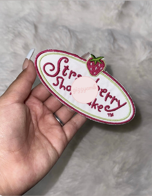 strawberry sign embroidered iron on patch