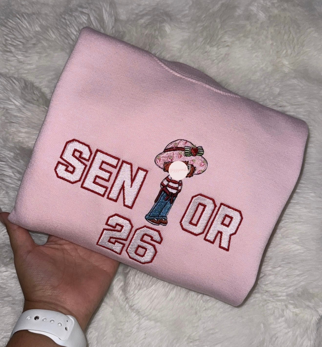 strawberry senior 26 embroidered t shirt/crewneck/hoodie