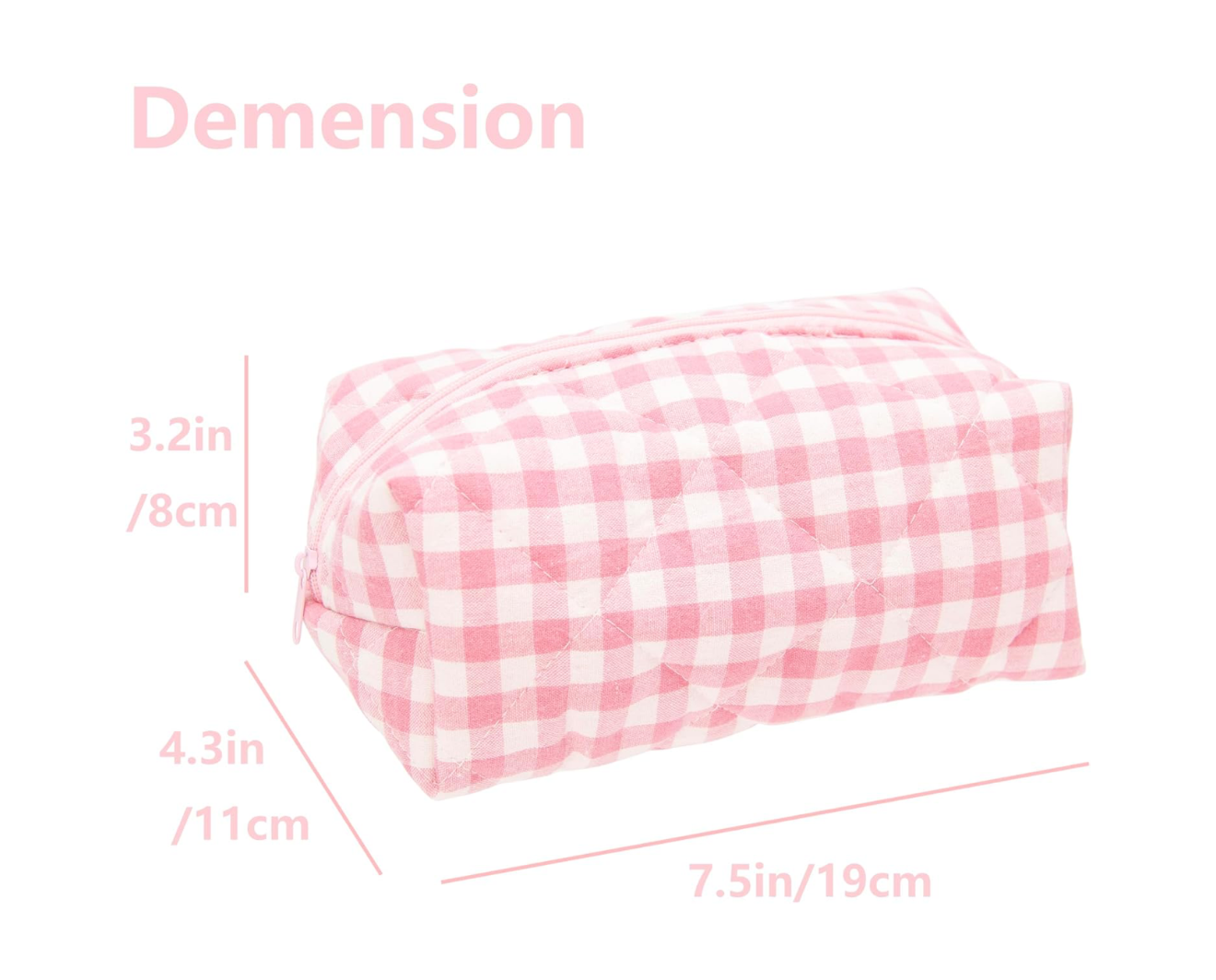 pink plush cosmetic/toiletry bag
